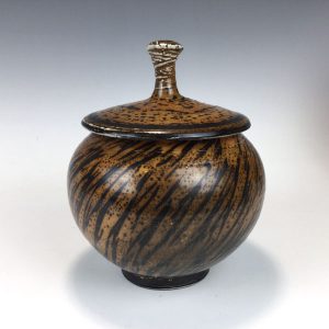 Striped Lidded Bowl by Terry Plasket